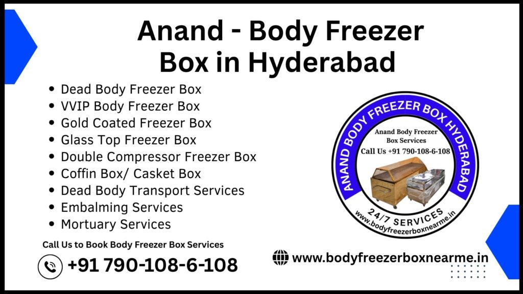 Dead body freezer box in Jaihind Enclave, Madhapur